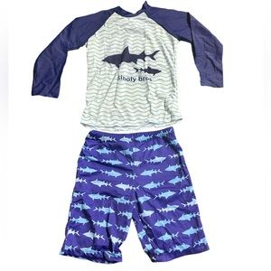 SINOLY boys long sleeve sun protection beach rashguard swimwear swimsuit NWT